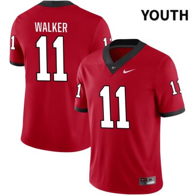 Youth Georgia Bulldogs NCAA #11 Jalon Walker Nike Stitched Red NIL 2022 Authentic College Football Jersey BYS4154YL